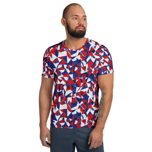 Patriot Prism on a Men's Athletic T-Shirt