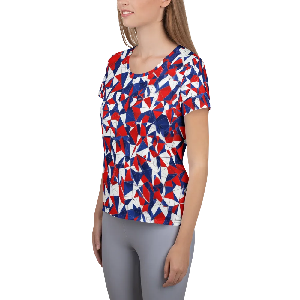 Patriot Prism on Women's Athletic T-Shirt — Left