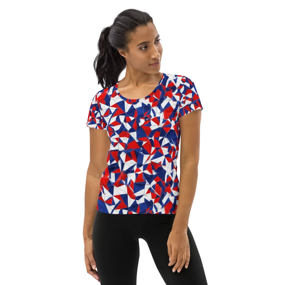 Patriot Prism on Women's Athletic T-Shirt — Front