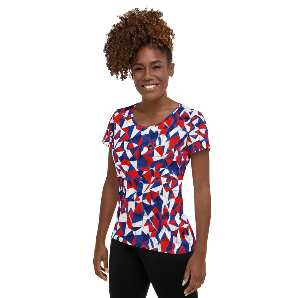 Patriot Prism on Women's Athletic T-Shirt — Left
