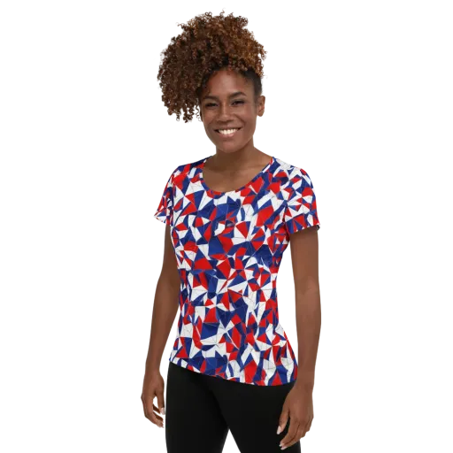 Patriot Prism on a Women's Athletic T-Shirt