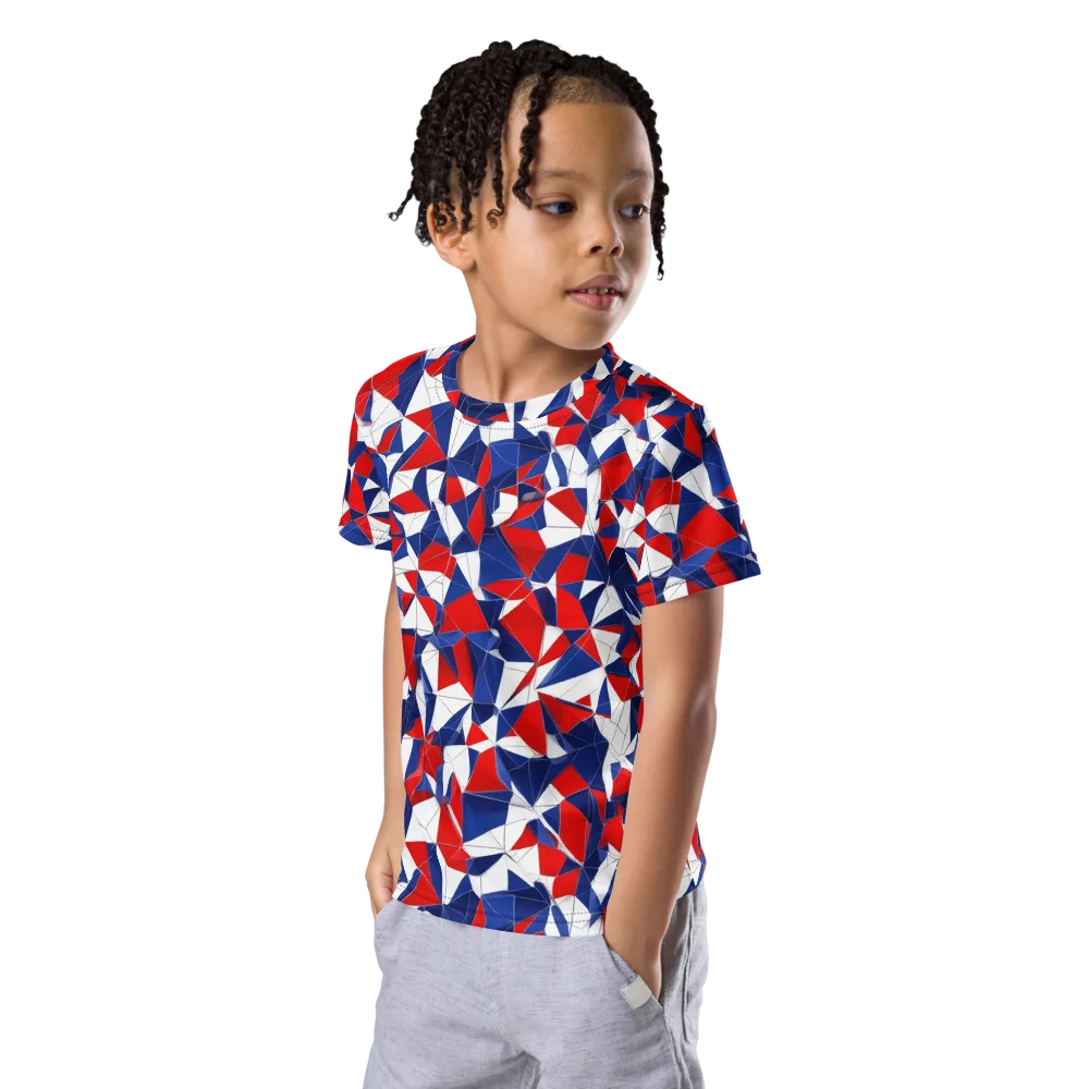 Patriot Prism on Kids Crew Neck T-Shirt — Left Front