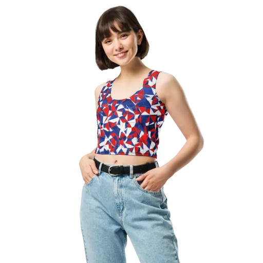 Patriot Prism on a Crop Top