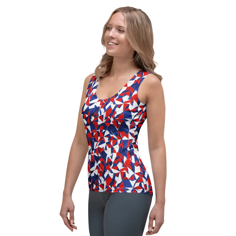 Patriot Prism on Women's Tank Top — Left Front