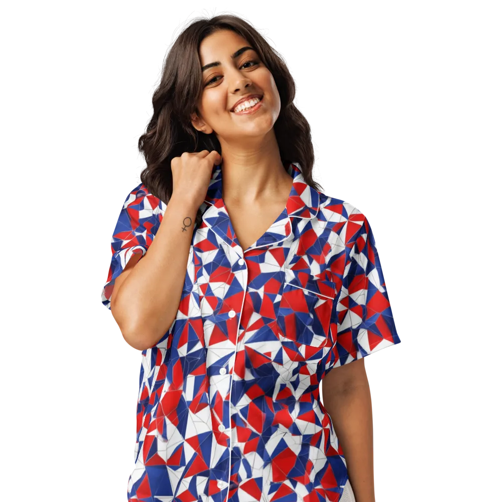 Patriot Prism on Women's Short Sleeve Pajama Top — Front