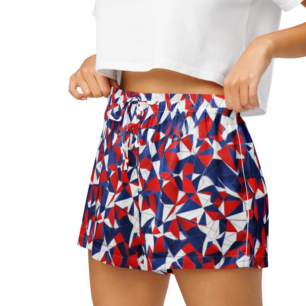 Patriot Prism on Women's Pajama Shorts — Left