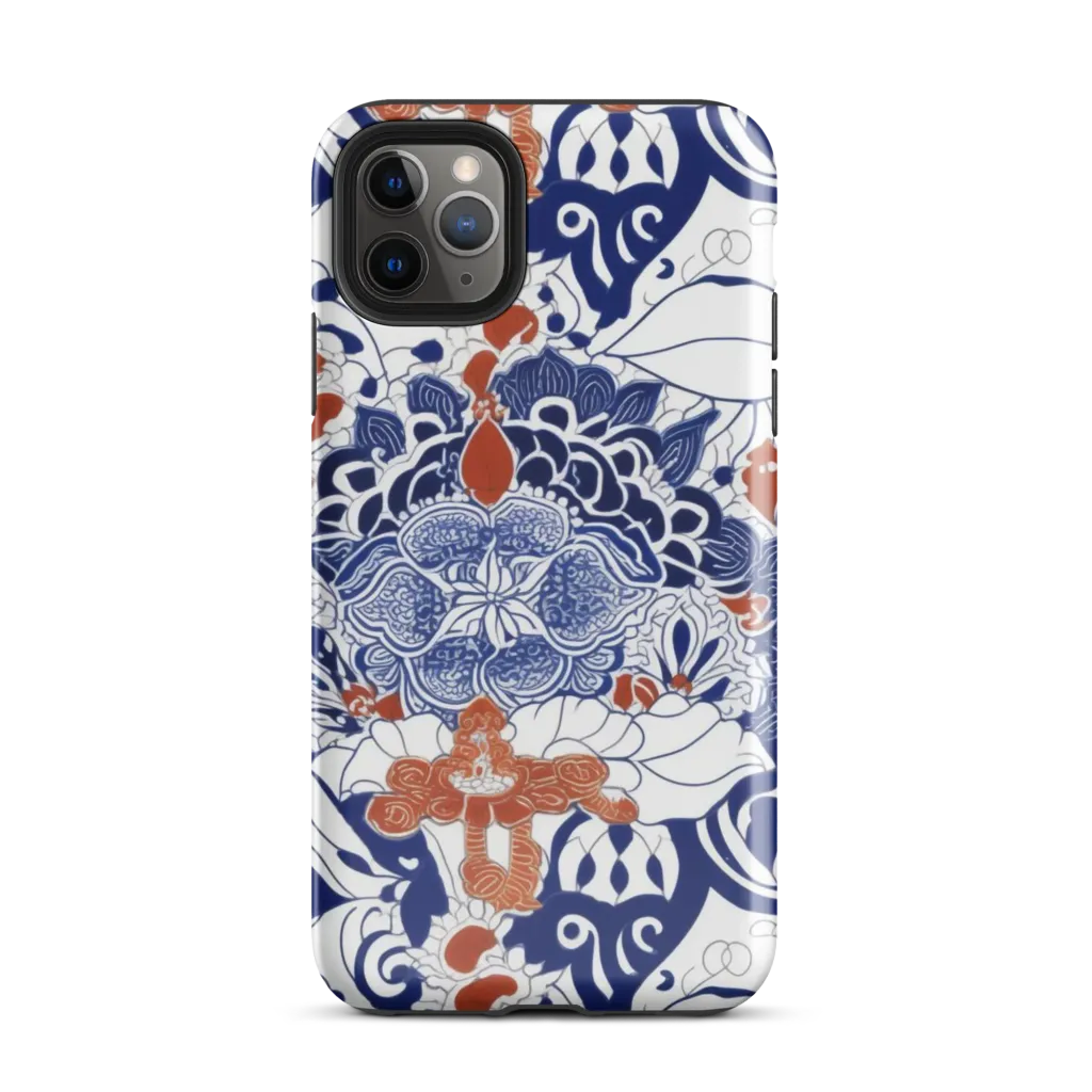 Indigo Garden Cipher on Tough Case for iPhone® — Front