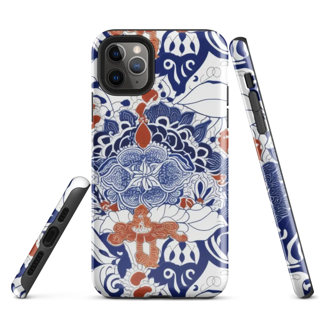 Indigo Garden Cipher on Tough Case for iPhone® — Front