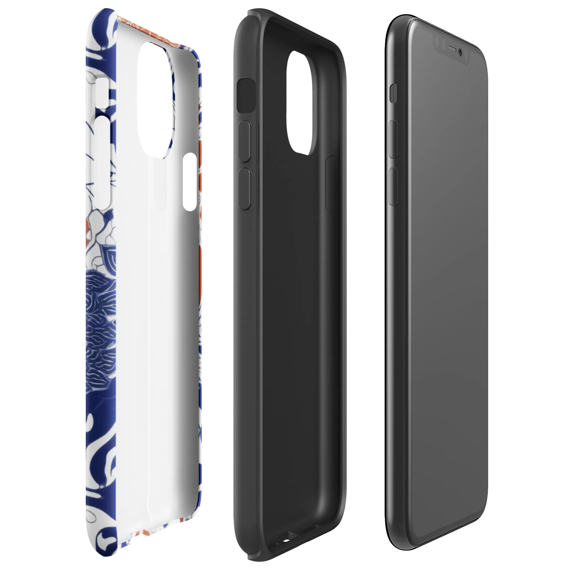 Indigo Garden Cipher on Tough Case for iPhone® — Right