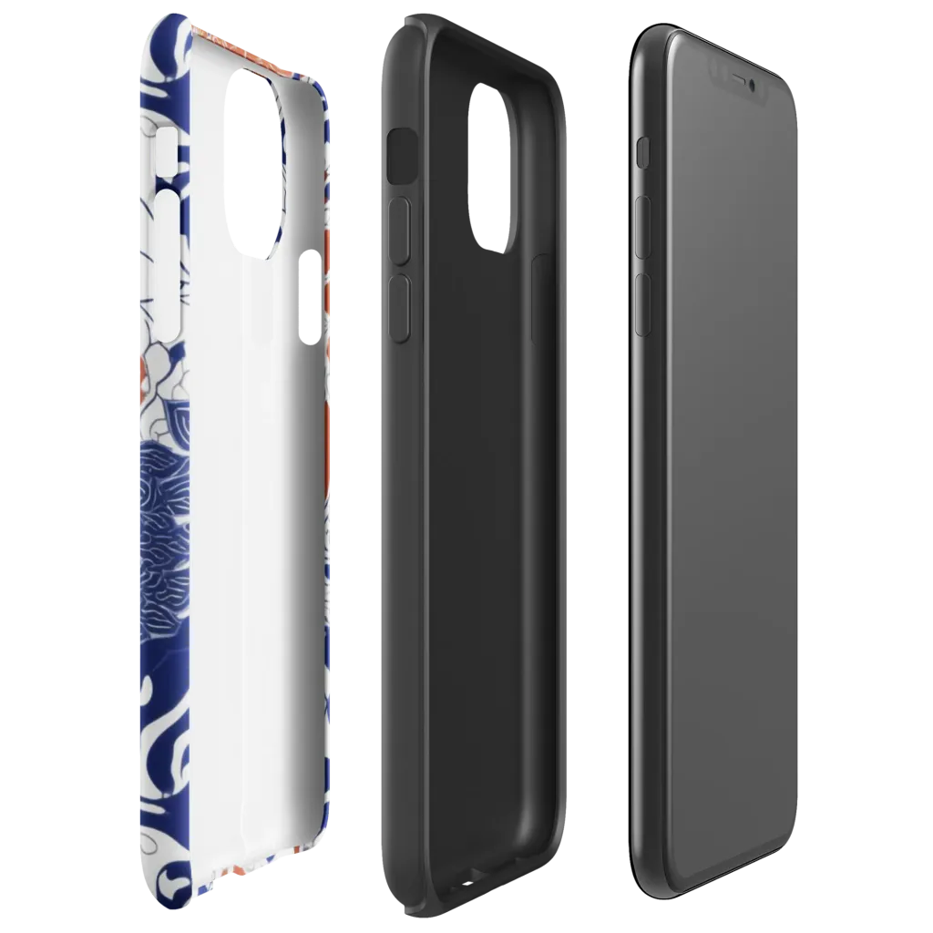 Indigo Garden Cipher on Tough Case for iPhone® — Right