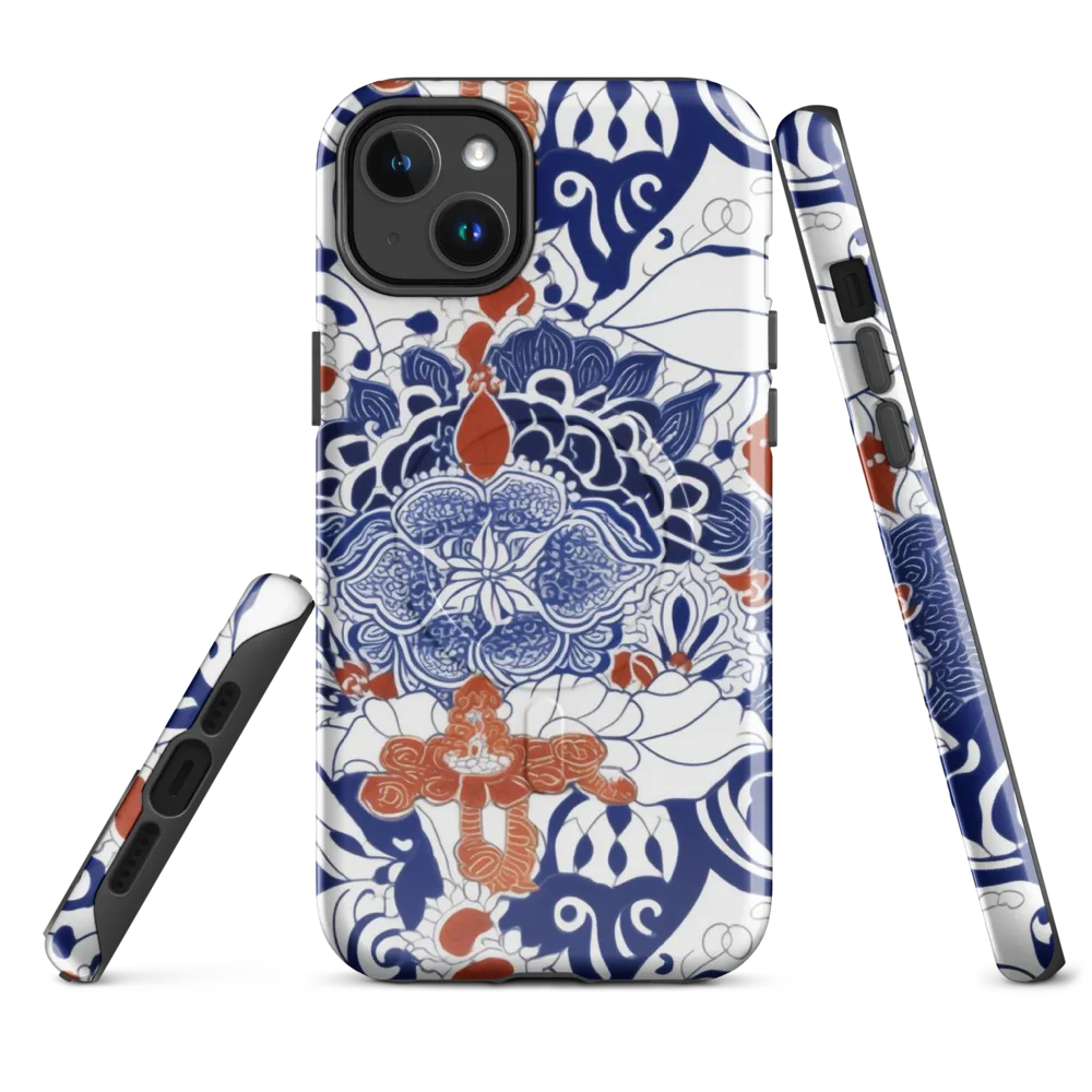 Indigo Garden Cipher on MagSafe Tough Case for iPhone® — Front