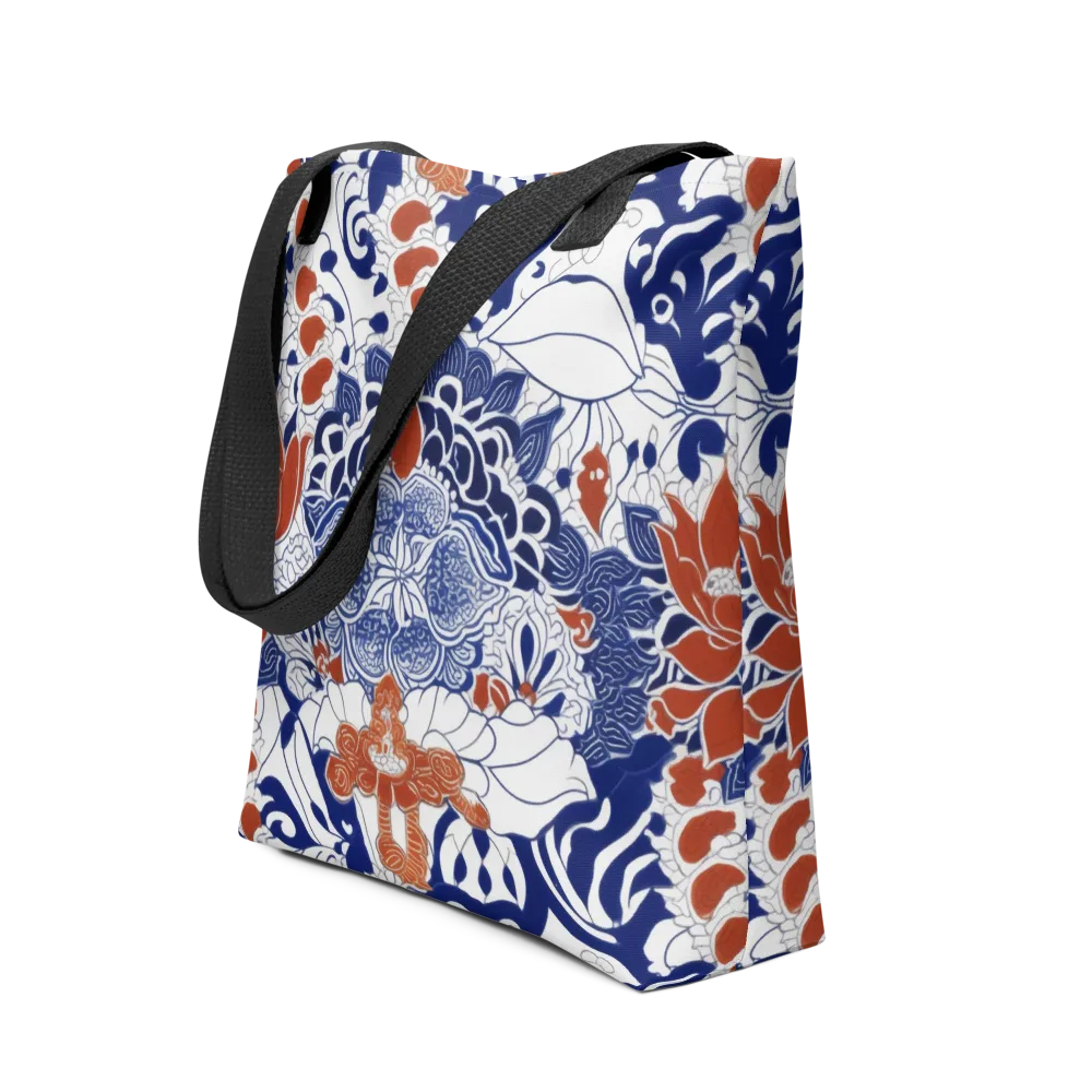 Indigo Garden Cipher on Tote Bag — Front