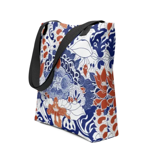 Indigo Garden Cipher on a Tote Bag