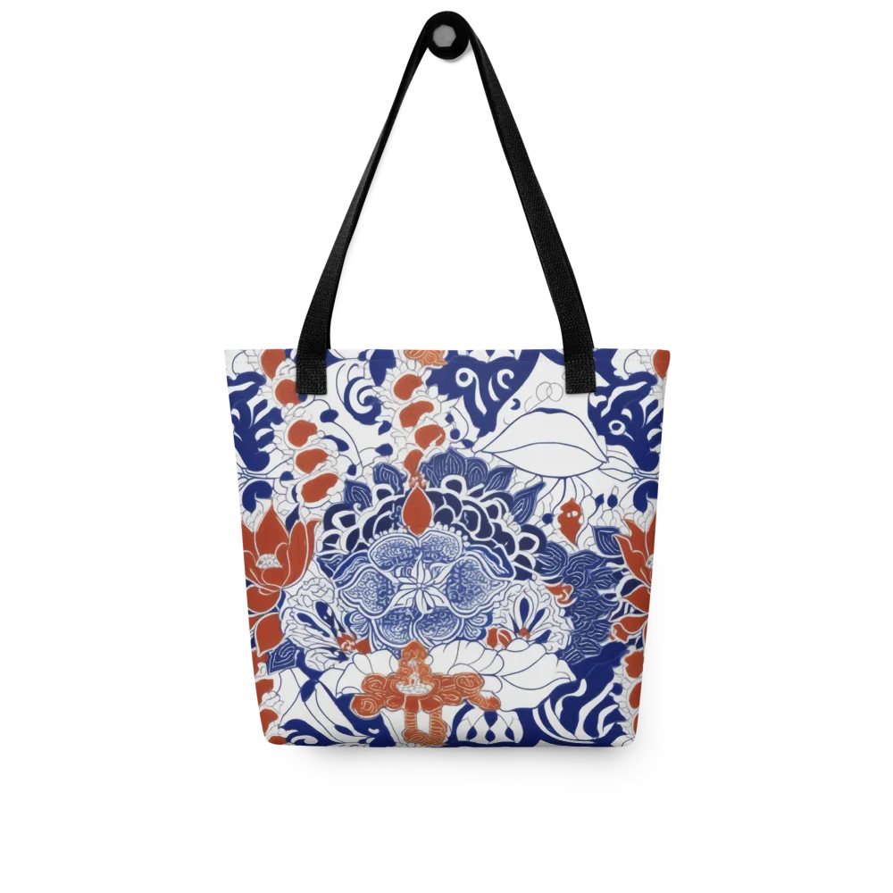 Indigo Garden Cipher on Tote Bag — Front