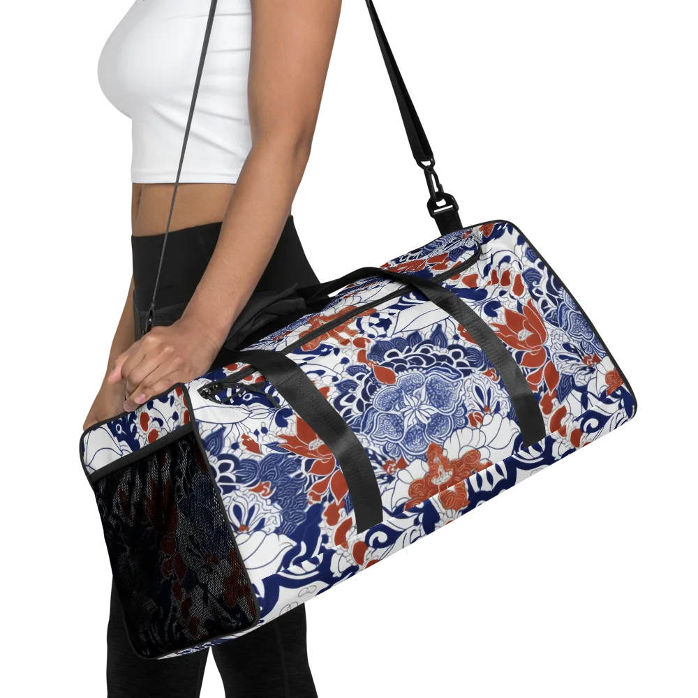 Indigo Garden Cipher on Duffle Bag — Front