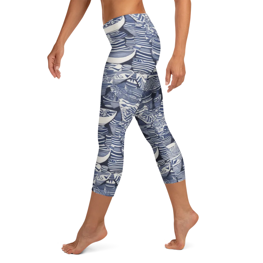 Indigo Kiln on Capri Leggings — Left
