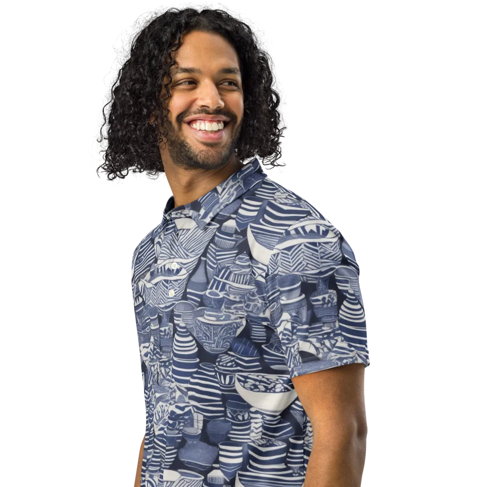 Indigo Kiln on Men's Slim Fit Polo Shirt — Left Front