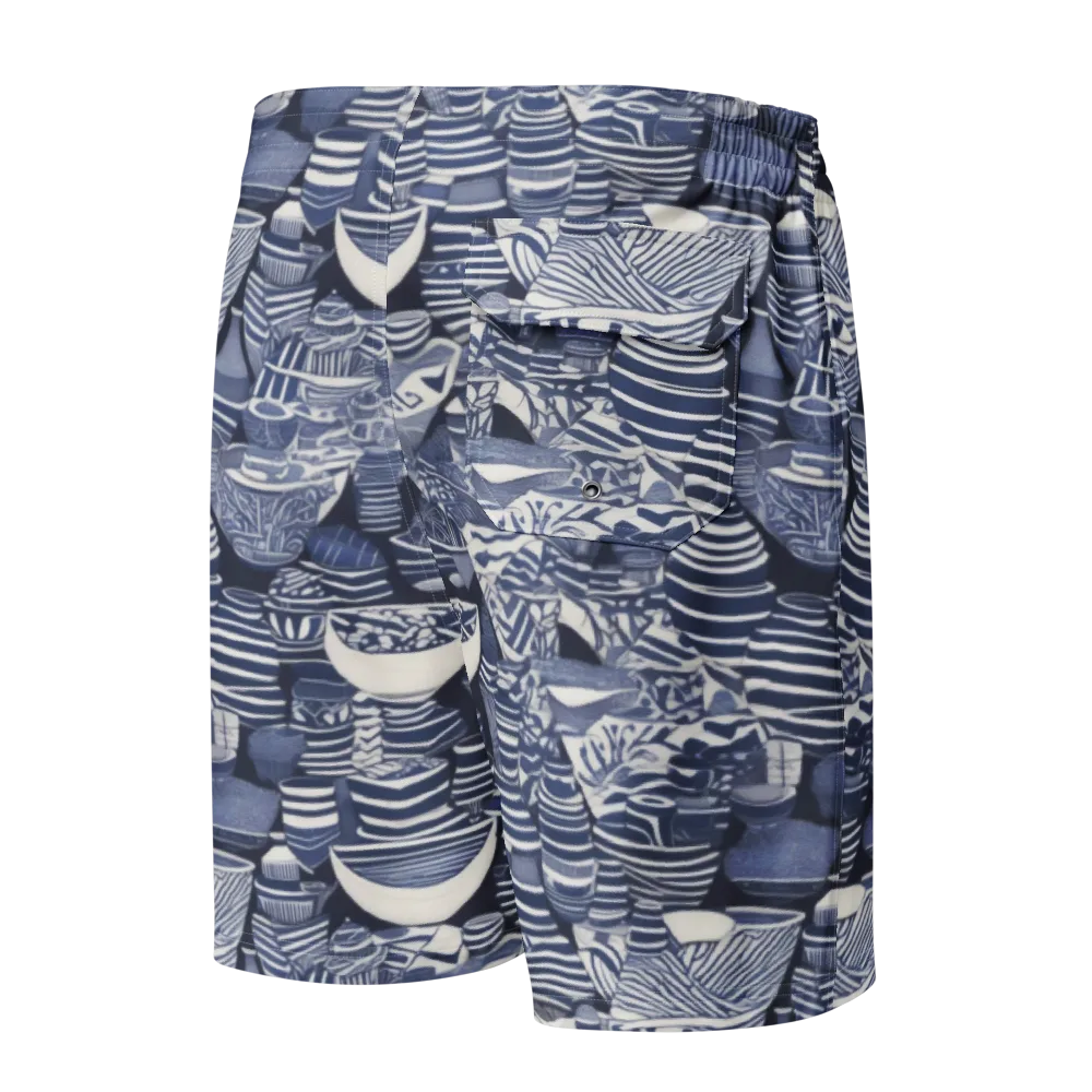 Indigo Kiln on Men's Board Shorts — Back