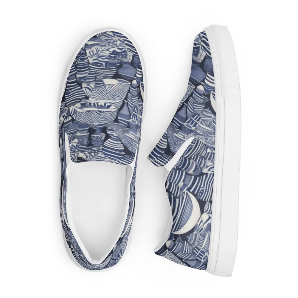 Indigo Kiln on Men's Slip-On Canvas Shoes — Front