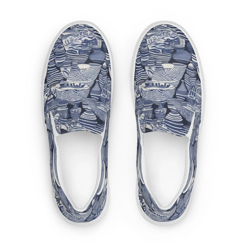 Indigo Kiln on Women's Slip-On Canvas Shoes — Front