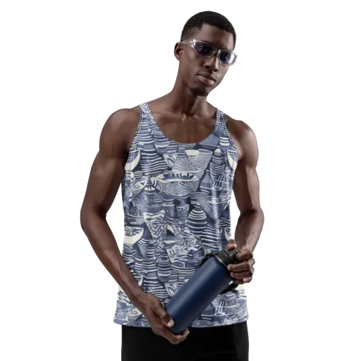 Indigo Kiln on a Men's Tank Top