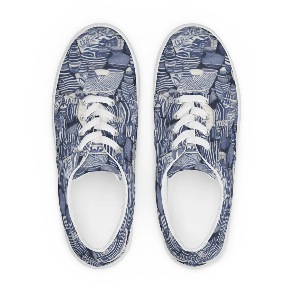 Indigo Kiln on Men's Lace-Up Canvas Shoes — Front