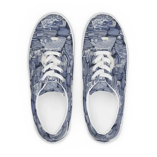 Indigo Kiln on a Men's Lace-Up Canvas Shoes