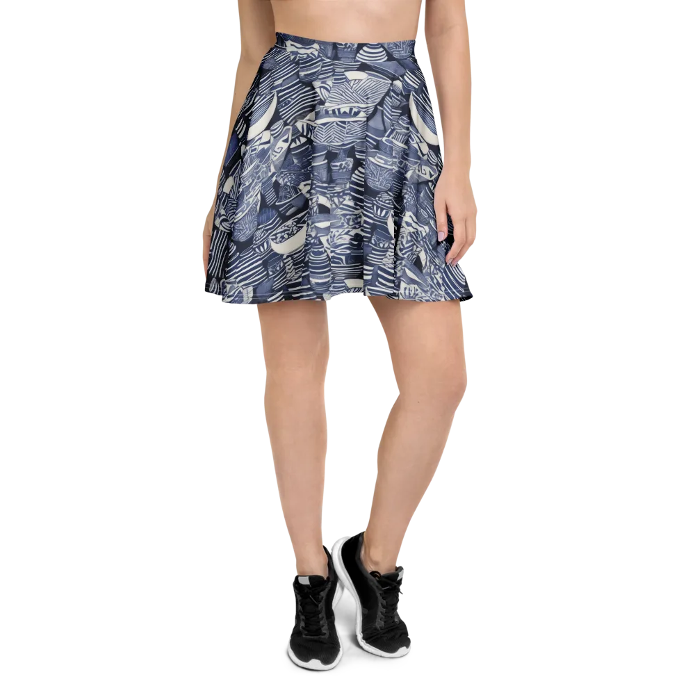 Indigo Kiln on Skater Skirt — Front
