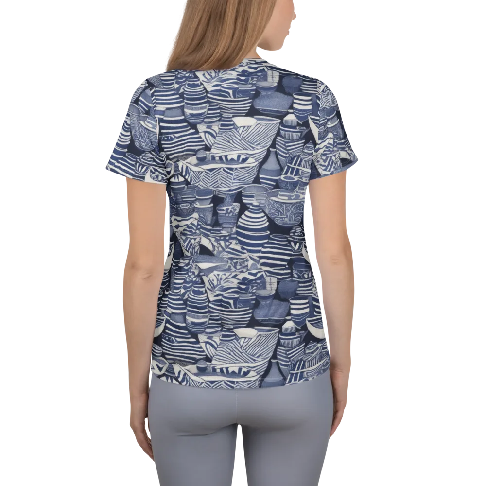 Indigo Kiln on Women's Athletic T-Shirt — Back