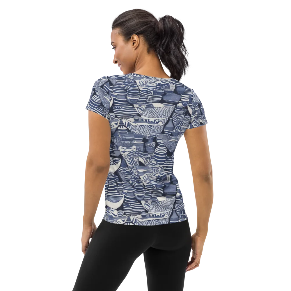 Indigo Kiln on Women's Athletic T-Shirt — Back