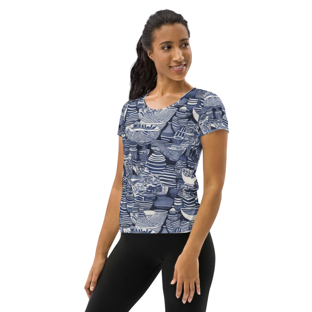 Indigo Kiln on Women's Athletic T-Shirt — Left