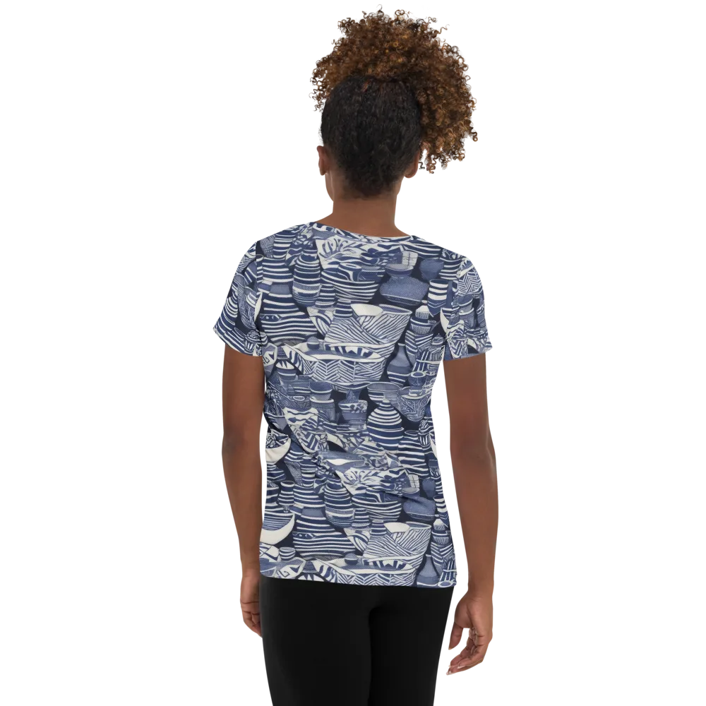 Indigo Kiln on Women's Athletic T-Shirt — Back