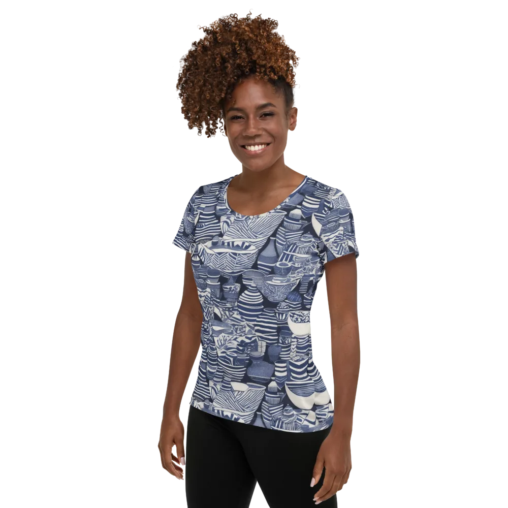 Indigo Kiln on Women's Athletic T-Shirt — Left