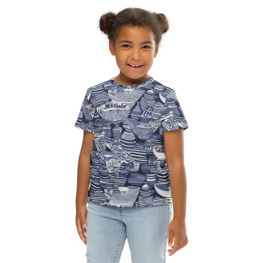 Indigo Kiln on a Kids Crew Neck T-Shirt