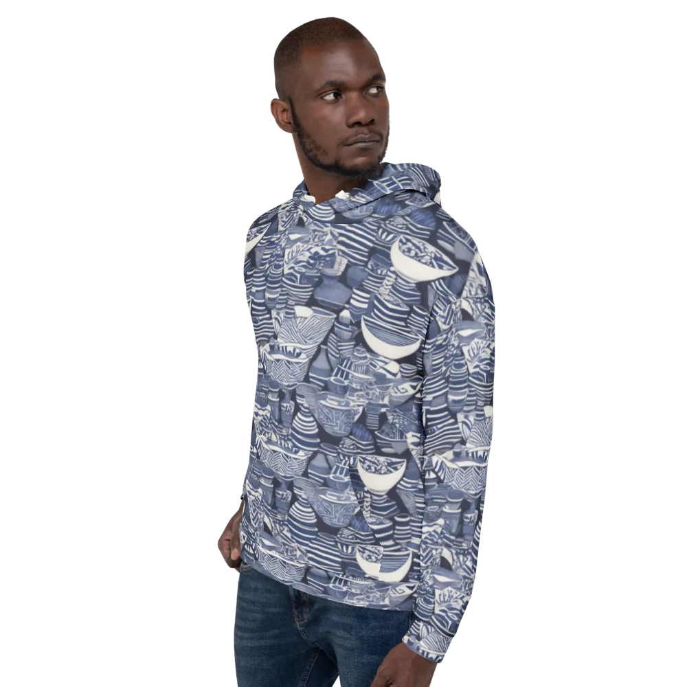 Indigo Kiln on Hoodie — Left