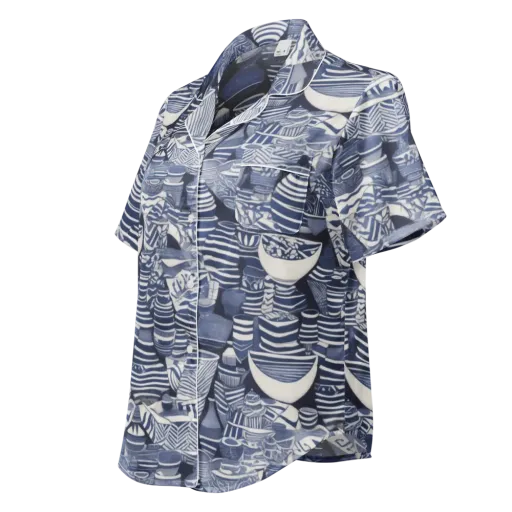 Indigo Kiln on a Women's Short Sleeve Pajama Top
