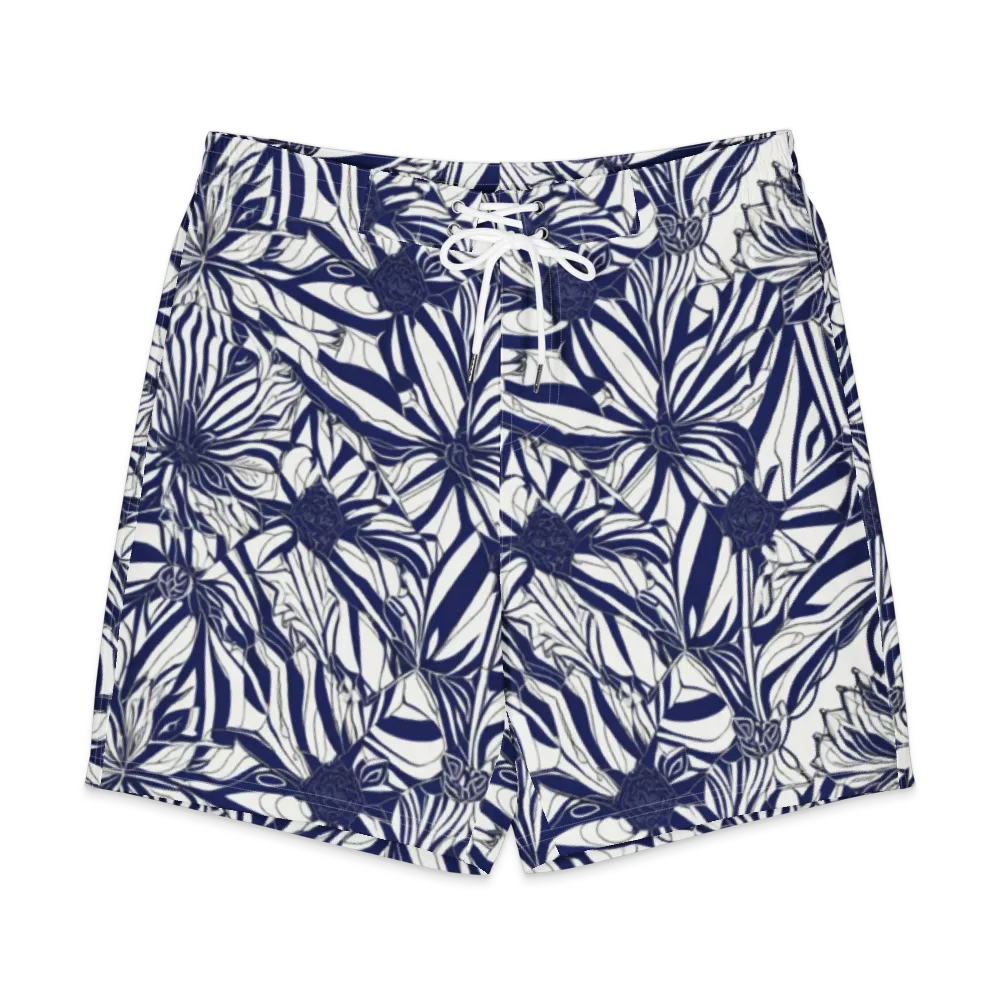 Navy Botanica on Men's Board Shorts — Front
