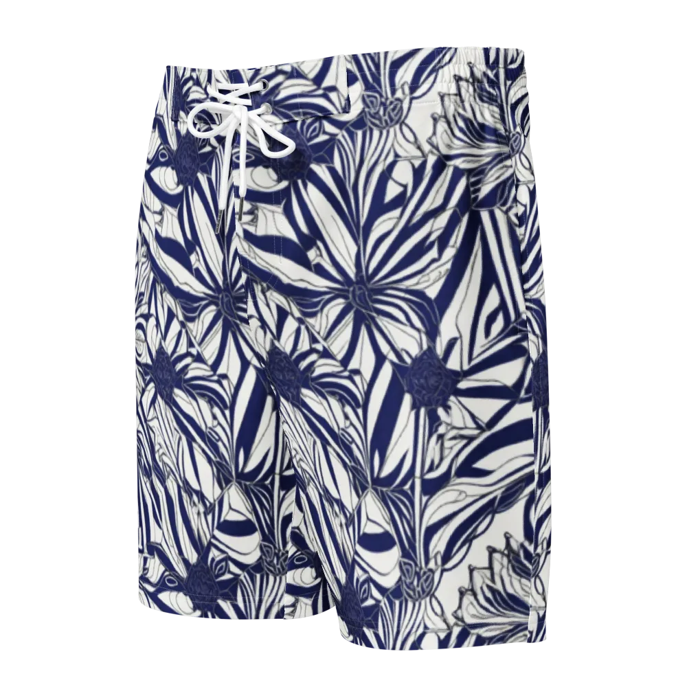 Navy Botanica on Men's Board Shorts — Front