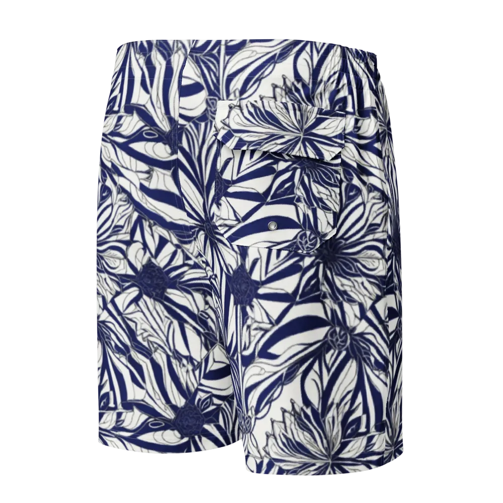 Navy Botanica on Men's Board Shorts — Back