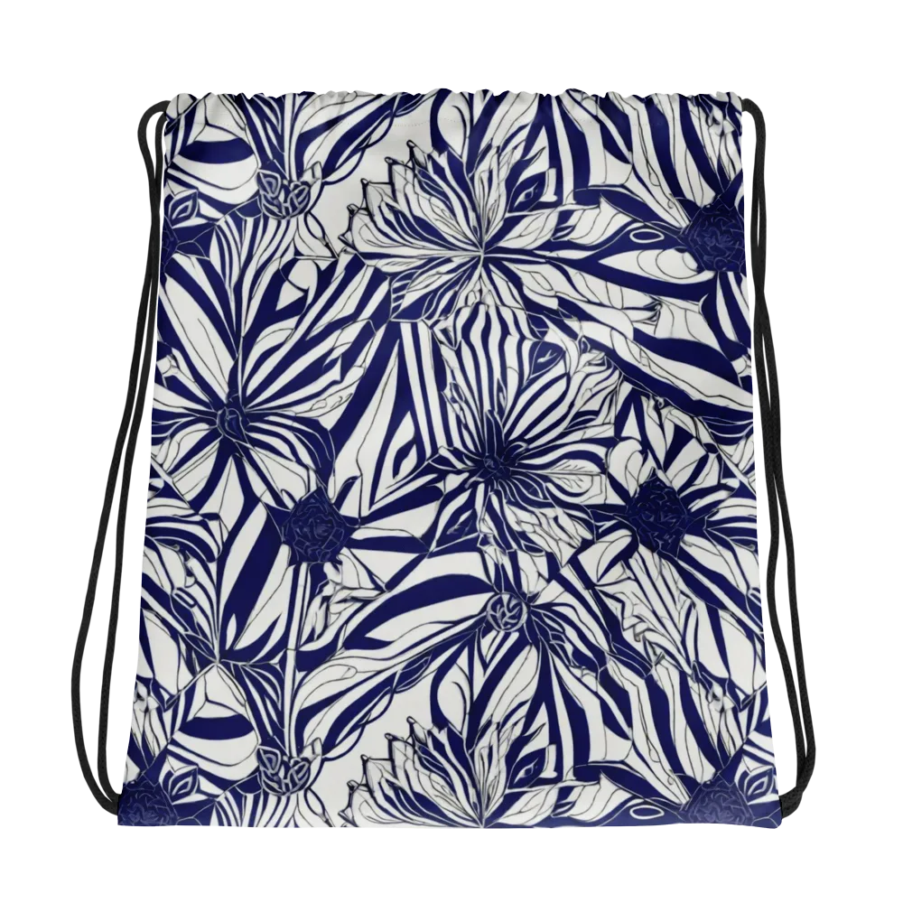 Navy Botanica on Drawstring Bag — Photo