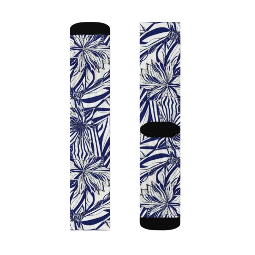 Navy Botanica on a Socks
