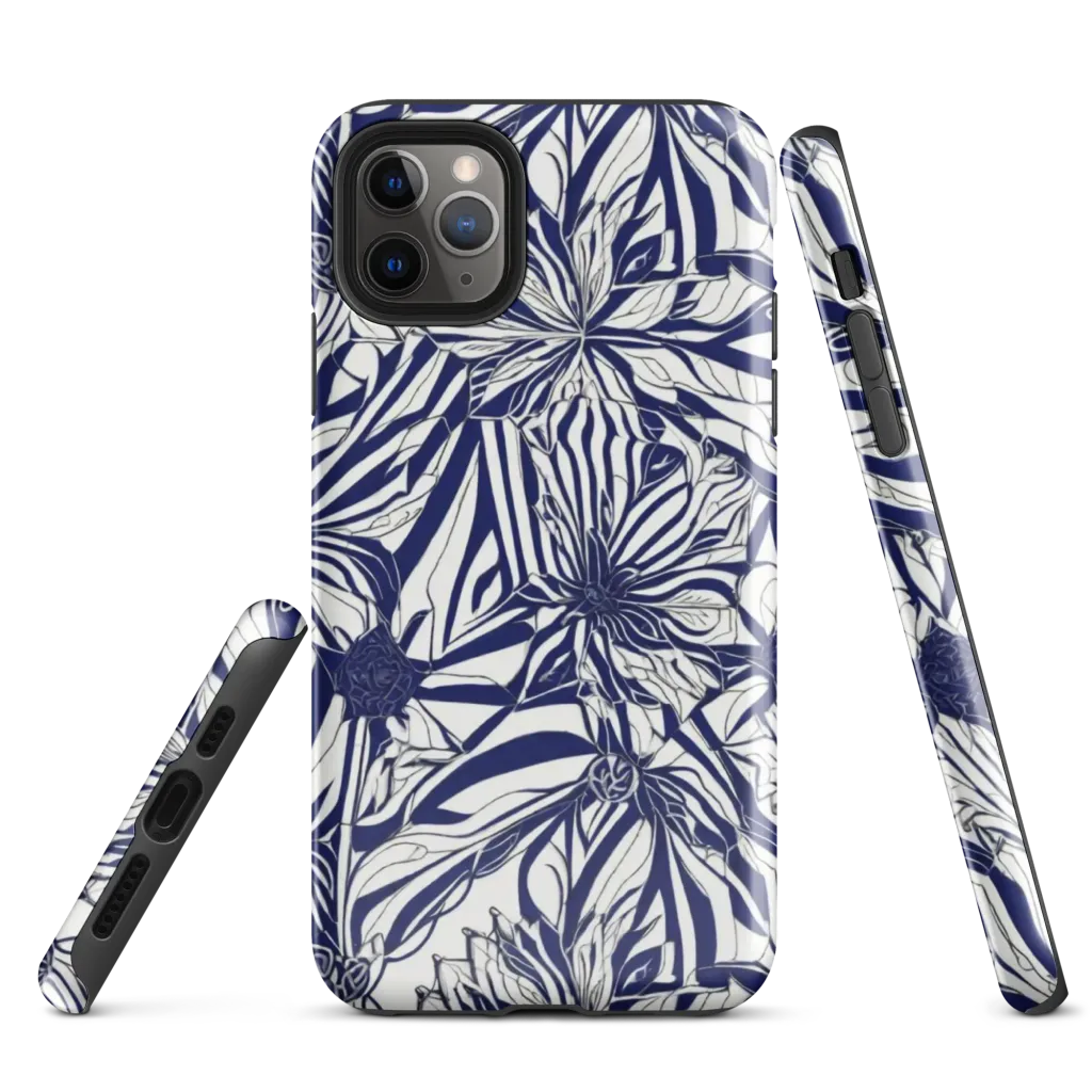 Navy Botanica on Tough Case for iPhone® — Front