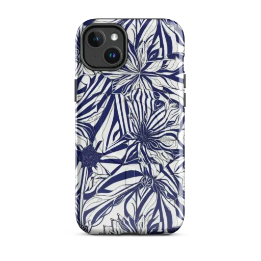 Navy Botanica on a MagSafe Tough Case for iPhone®
