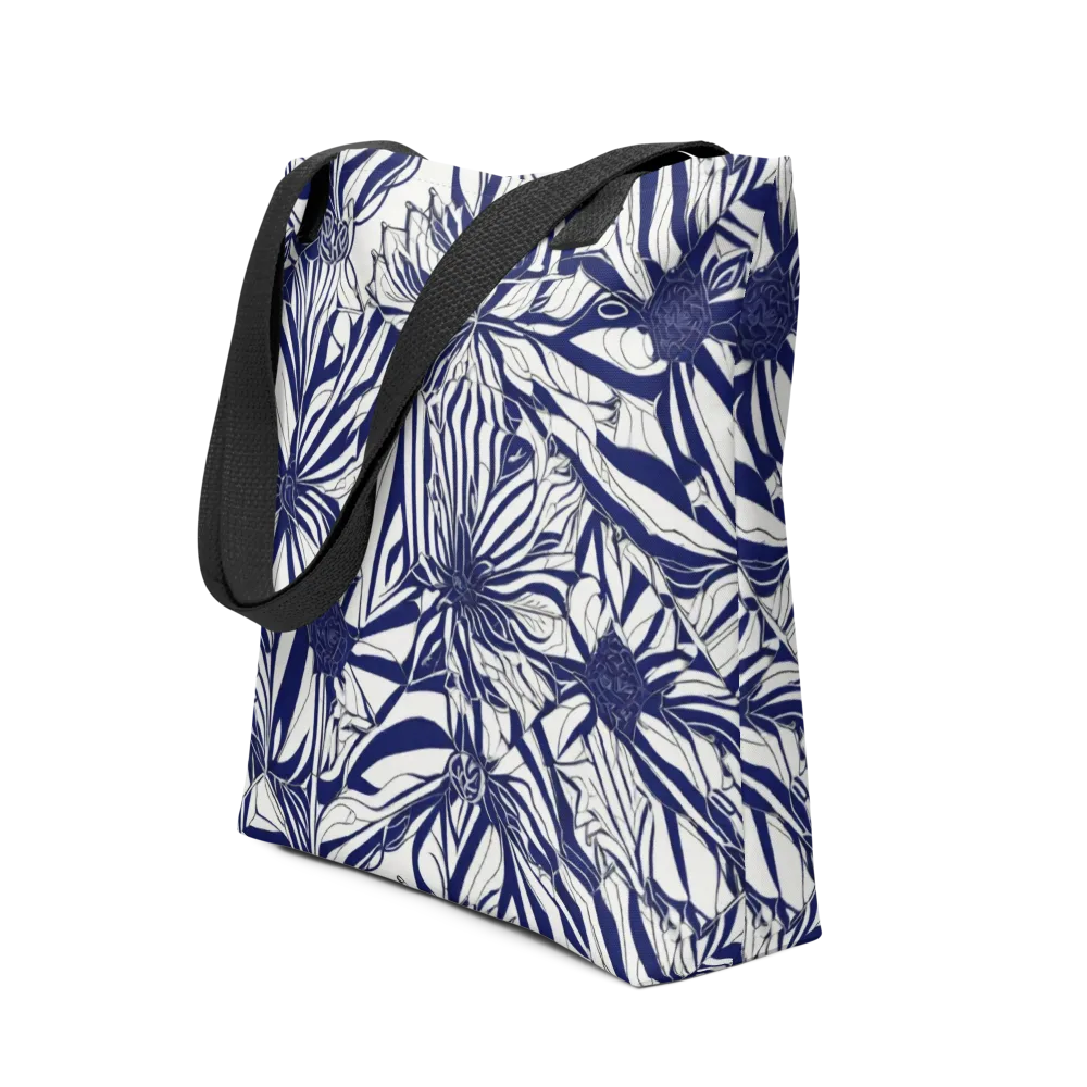 Navy Botanica on Tote Bag — Front