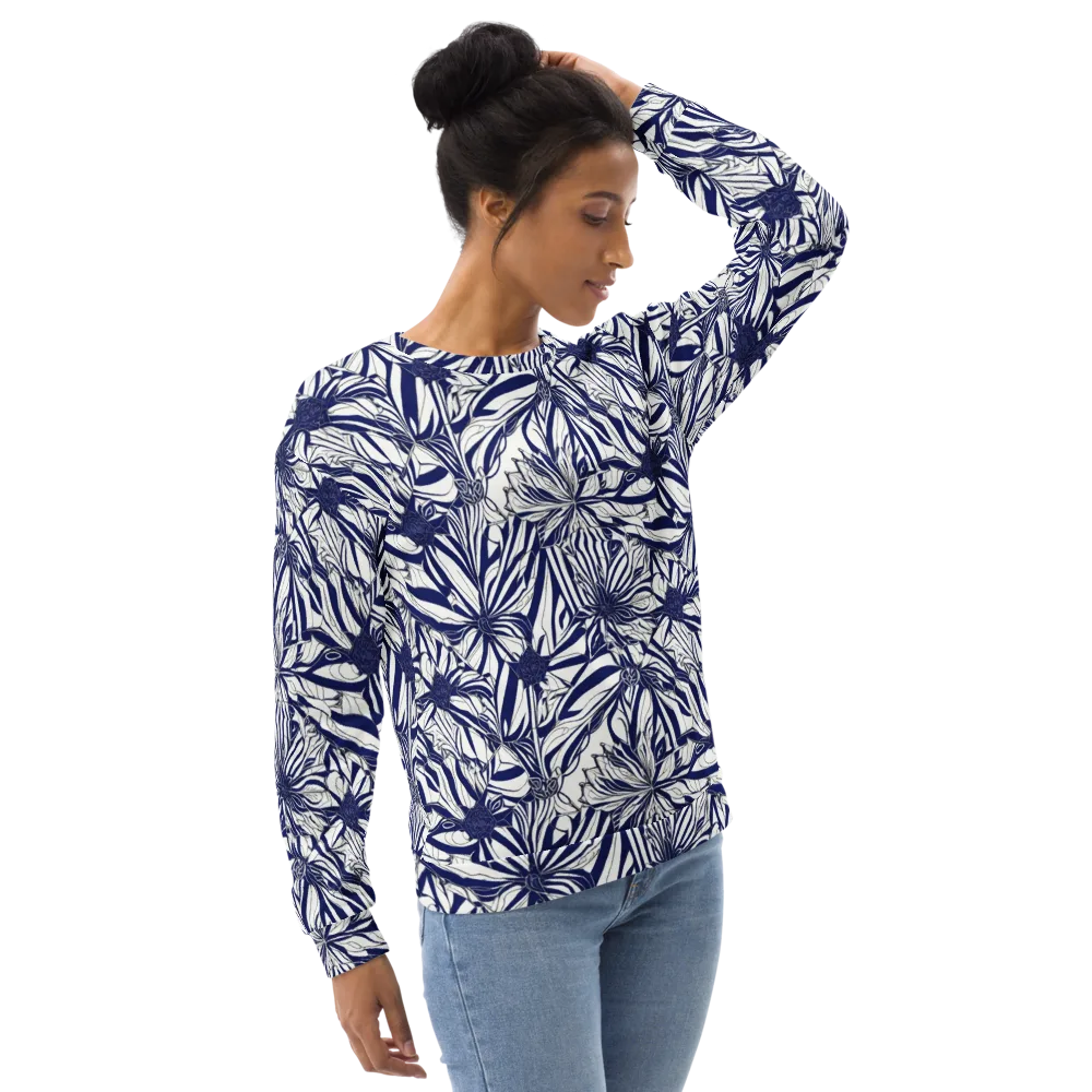 Navy Botanica on Sweatshirt — Right Front
