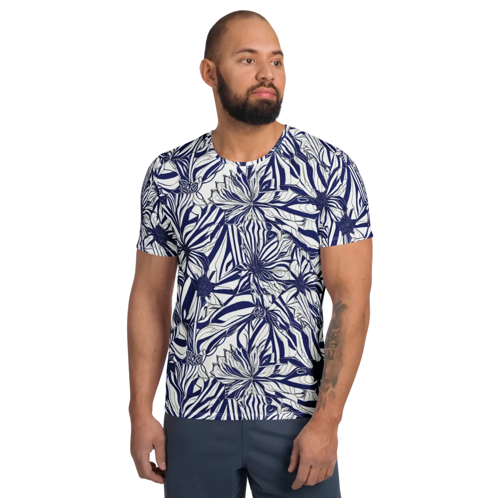Navy Botanica on Men's Athletic T-Shirt — Front