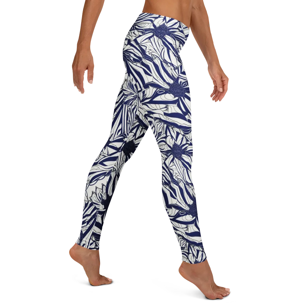 Navy Botanica on Leggings — Right
