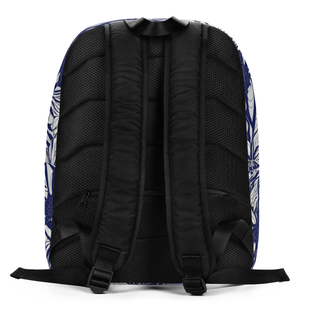 Navy Botanica on Minimalist Backpack — Back