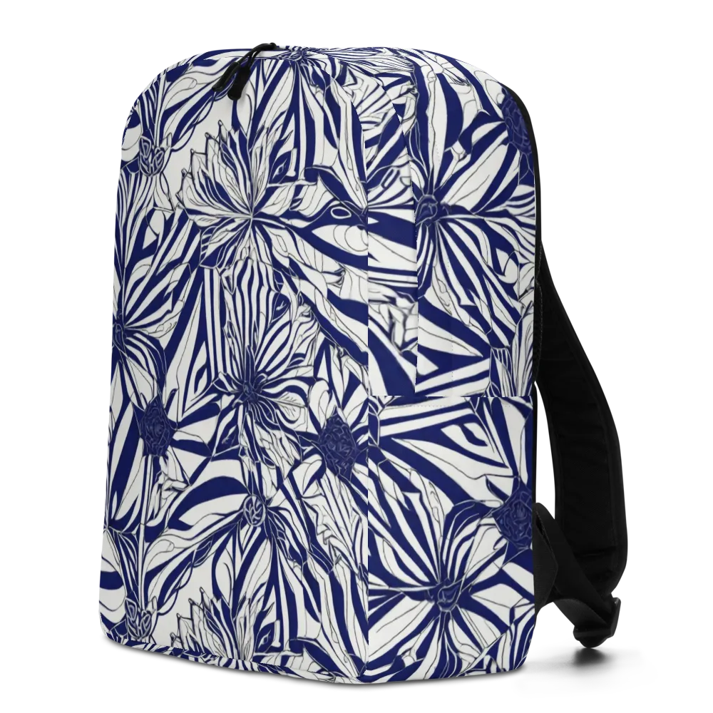 Navy Botanica on Minimalist Backpack — Left
