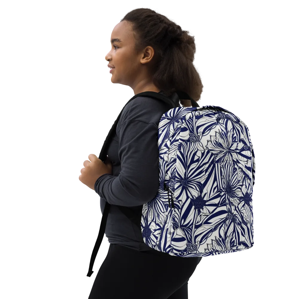 Navy Botanica on Minimalist Backpack — Right Front